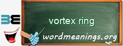 WordMeaning blackboard for vortex ring